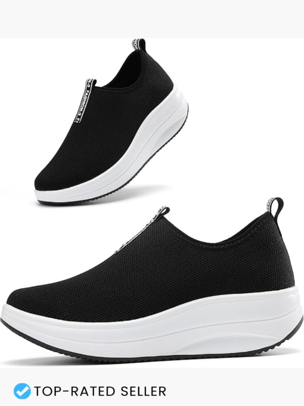 Platform Loafers Slip On Walking Sneakers Lightweight Comfort Work Shoes